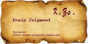 Kneip Zsigmond névjegykártya